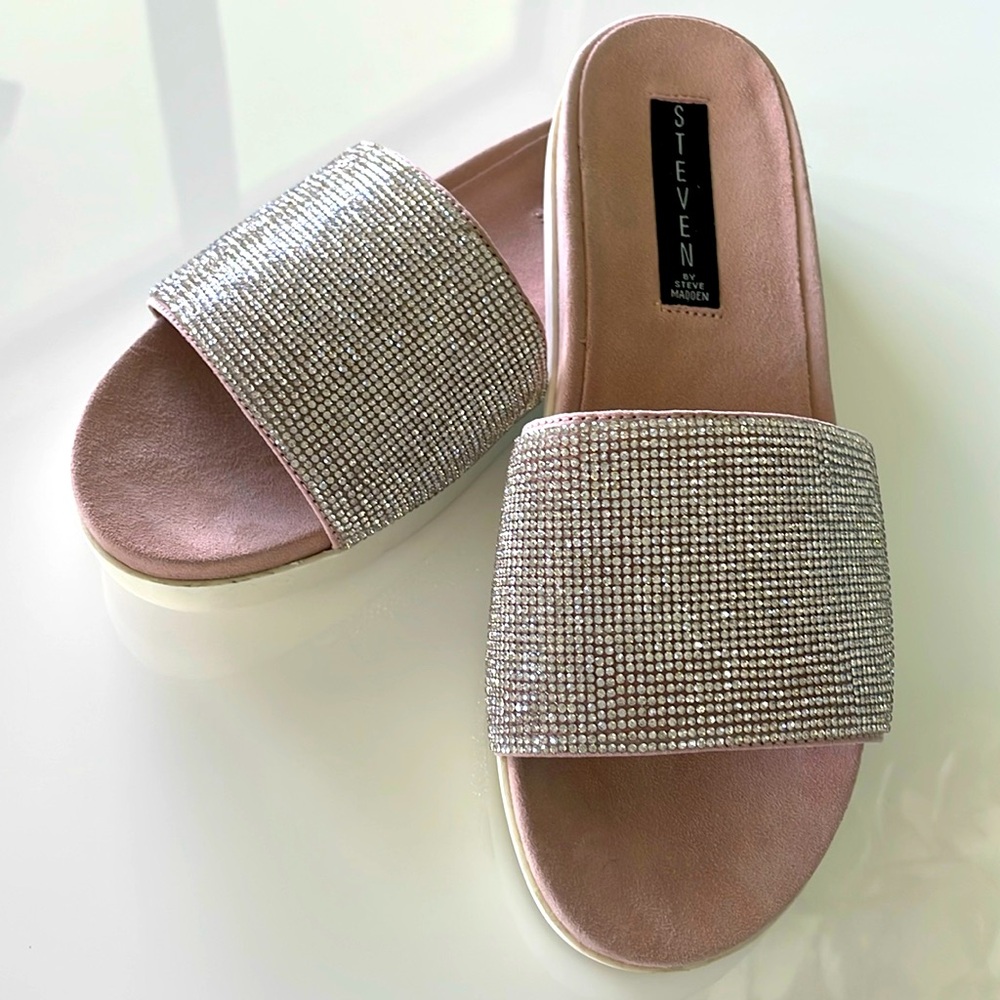 Steven Madden Rhinestone Slide Sandal